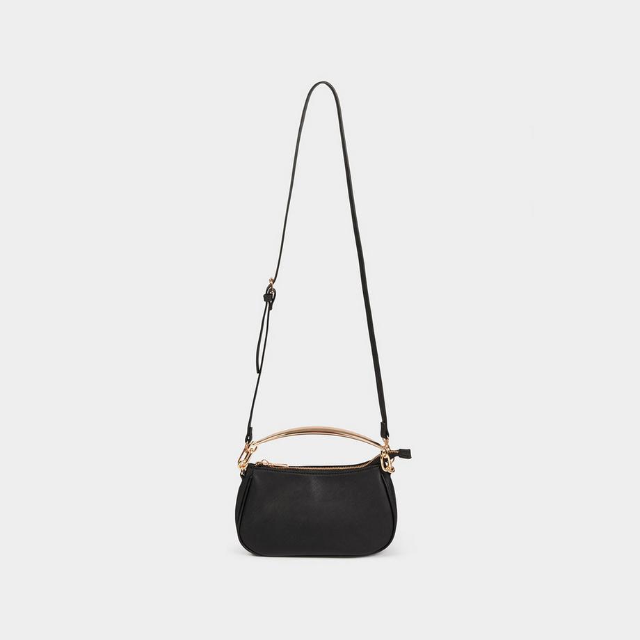 MORGAN Sac à main texture Saffiano avec poignée dorée  