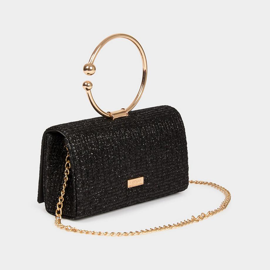 MORGAN Clutch pailletée avec poignée anneau  