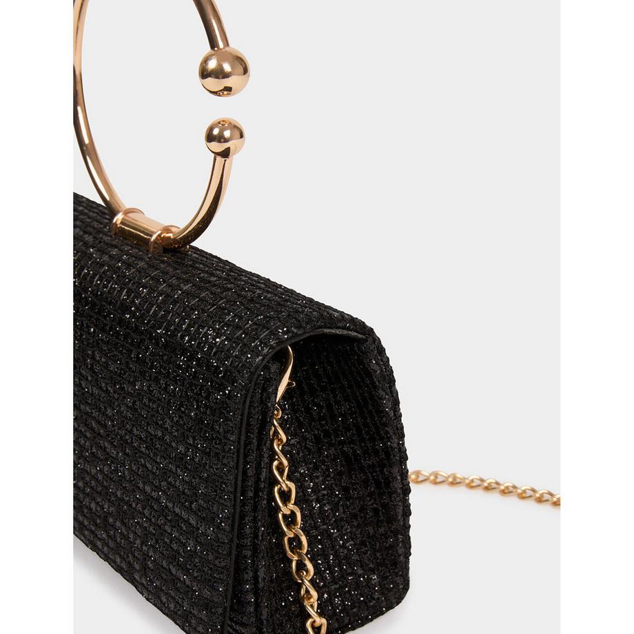 MORGAN Clutch pailletée avec poignée anneau  
