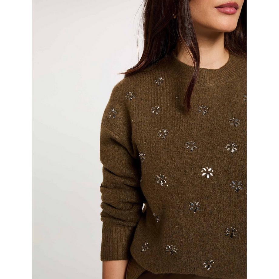 MORGAN Pullover orné de motifs floraux  