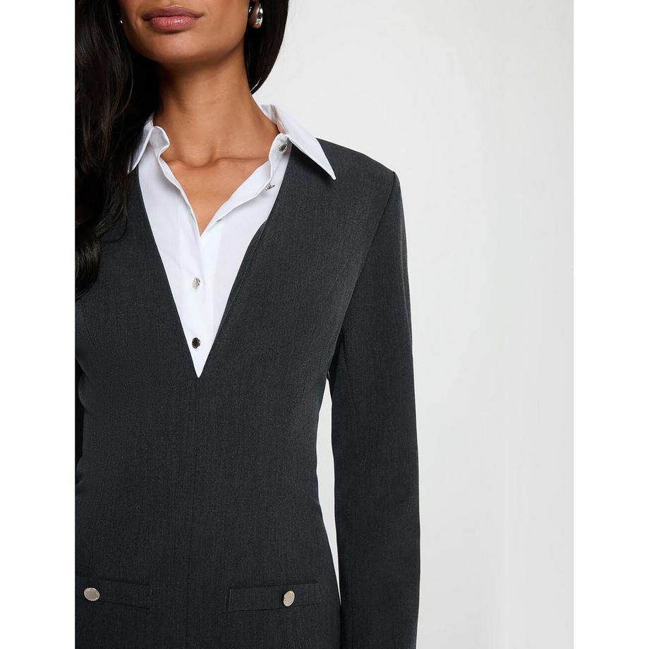 MORGAN Robe col chemise avec ourlet évasé  