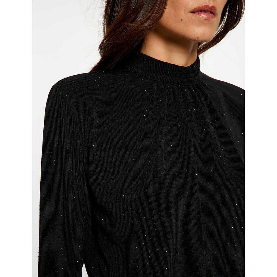 MORGAN T-shirt manches longues avec col plissé  