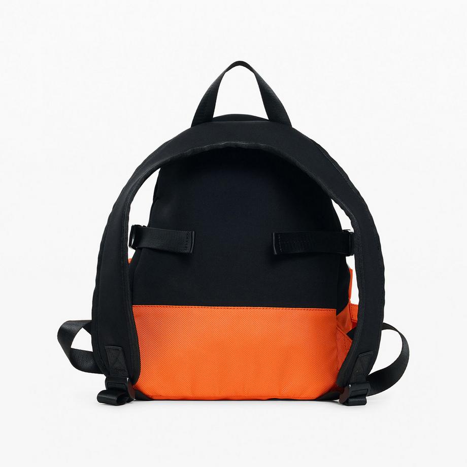Desigual Sac à dos orange et noir avec plusieurs poches  