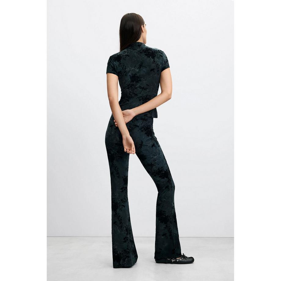 Desigual Pantalon à jambes évasées avec imprimé botanique  