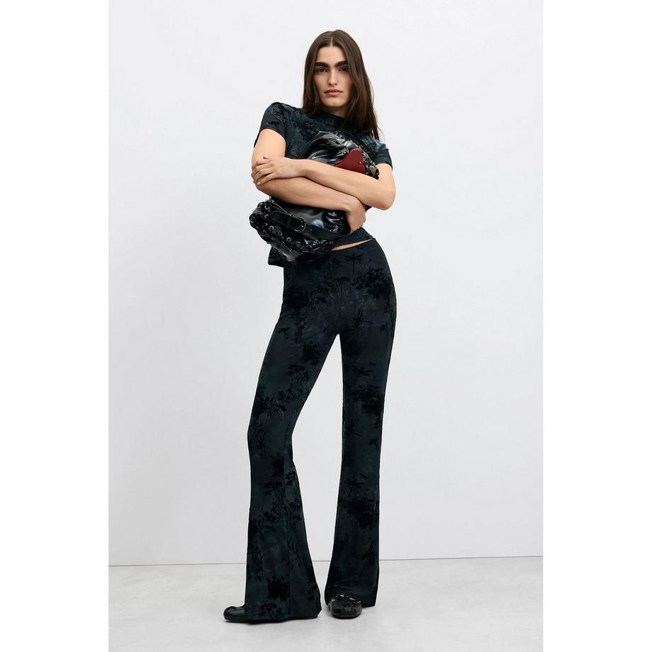 Desigual Pantalon à jambes évasées avec imprimé botanique  