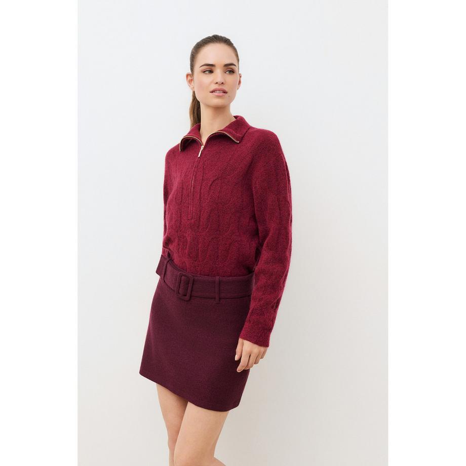 Caroll Gestrickter Halbzipper Pullover  