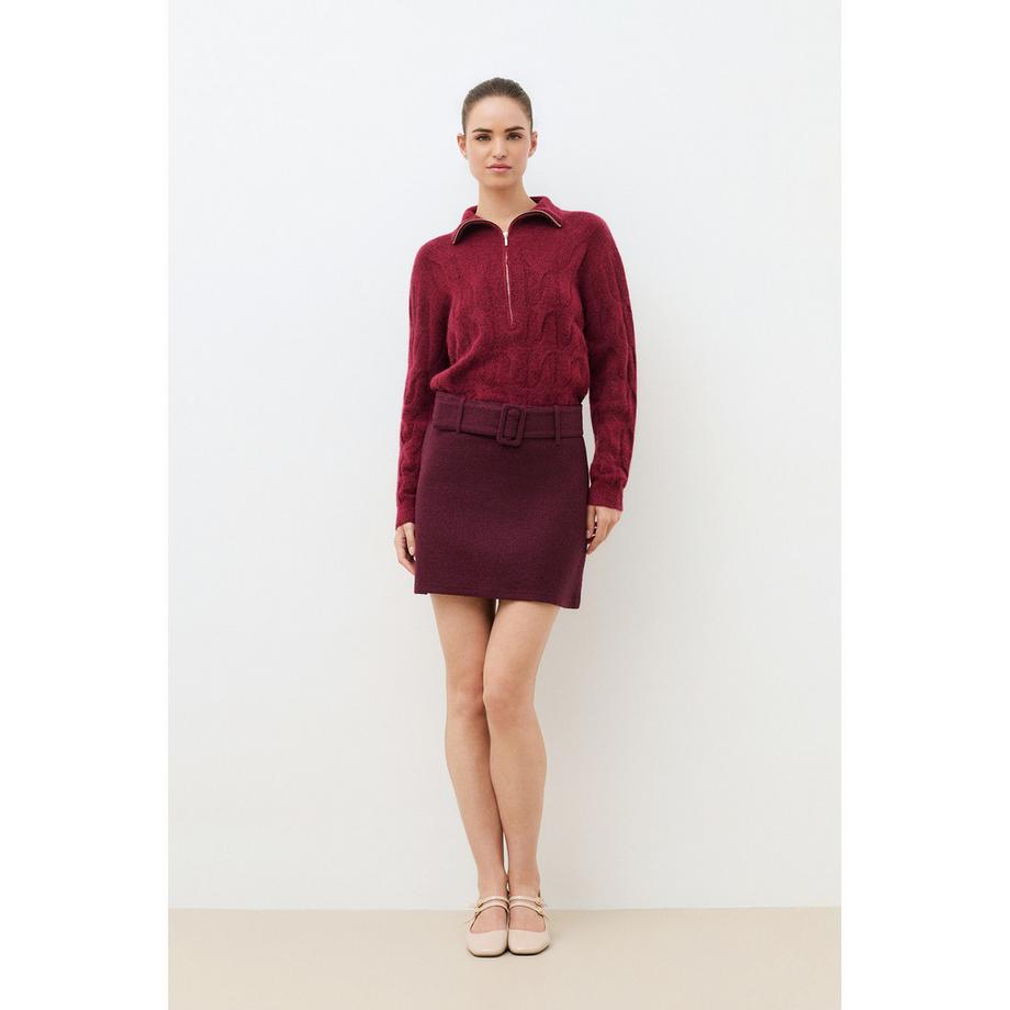 Caroll Gestrickter Halbzipper Pullover  