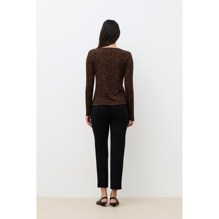 Caroll Leopardmuster Langarm T-Shirt  