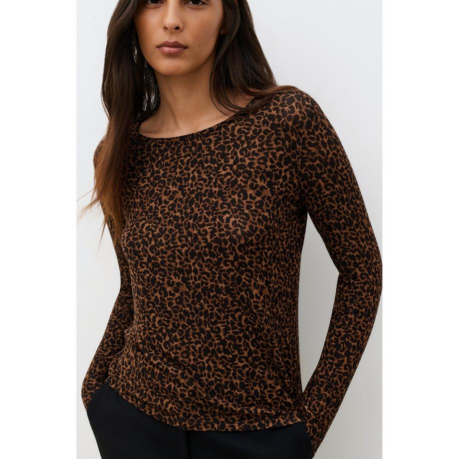 Caroll Leopardmuster Langarm T-Shirt  