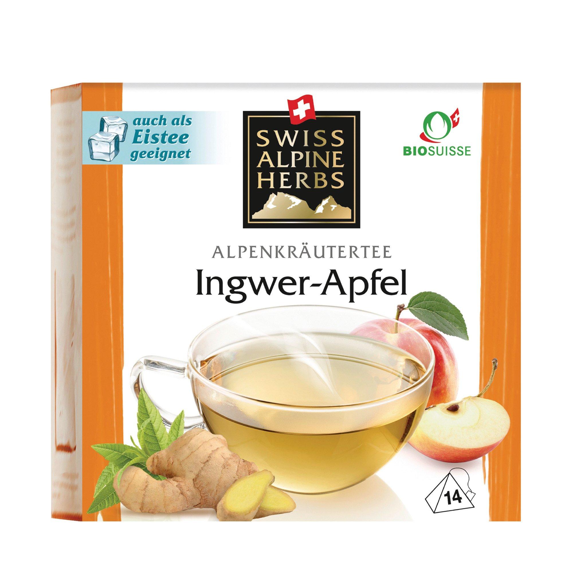 Image of Swiss Alpine Herbs Ingwer Apfel - 14x2g