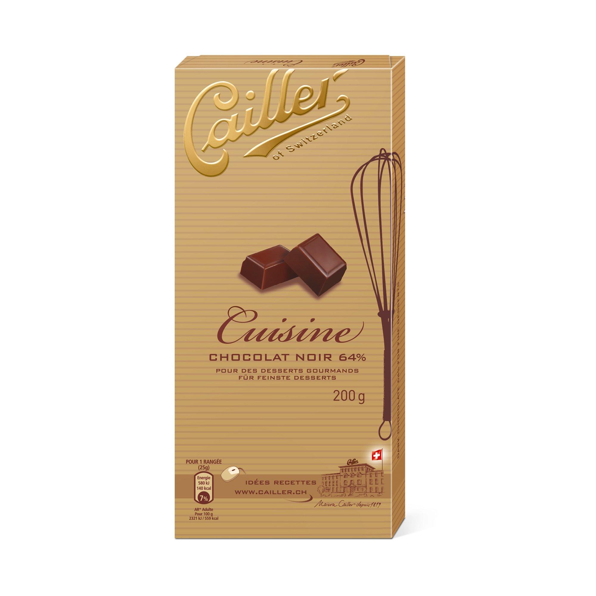 Image of Cailler Kochschokolade dunkel 64% - 200 g