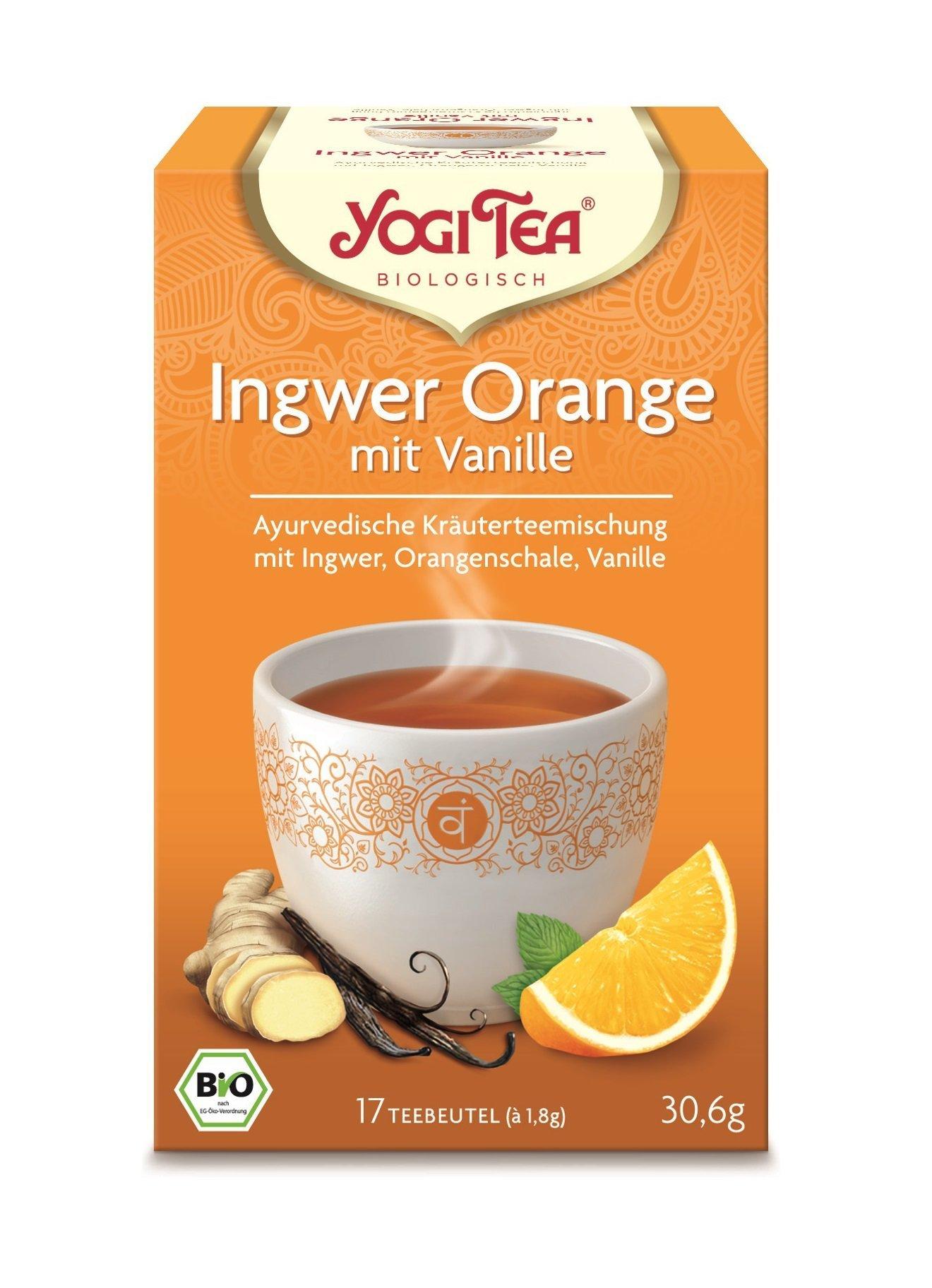 Image of Yogi Tea Ingwer Orange mit Vanille - 17X1.8G