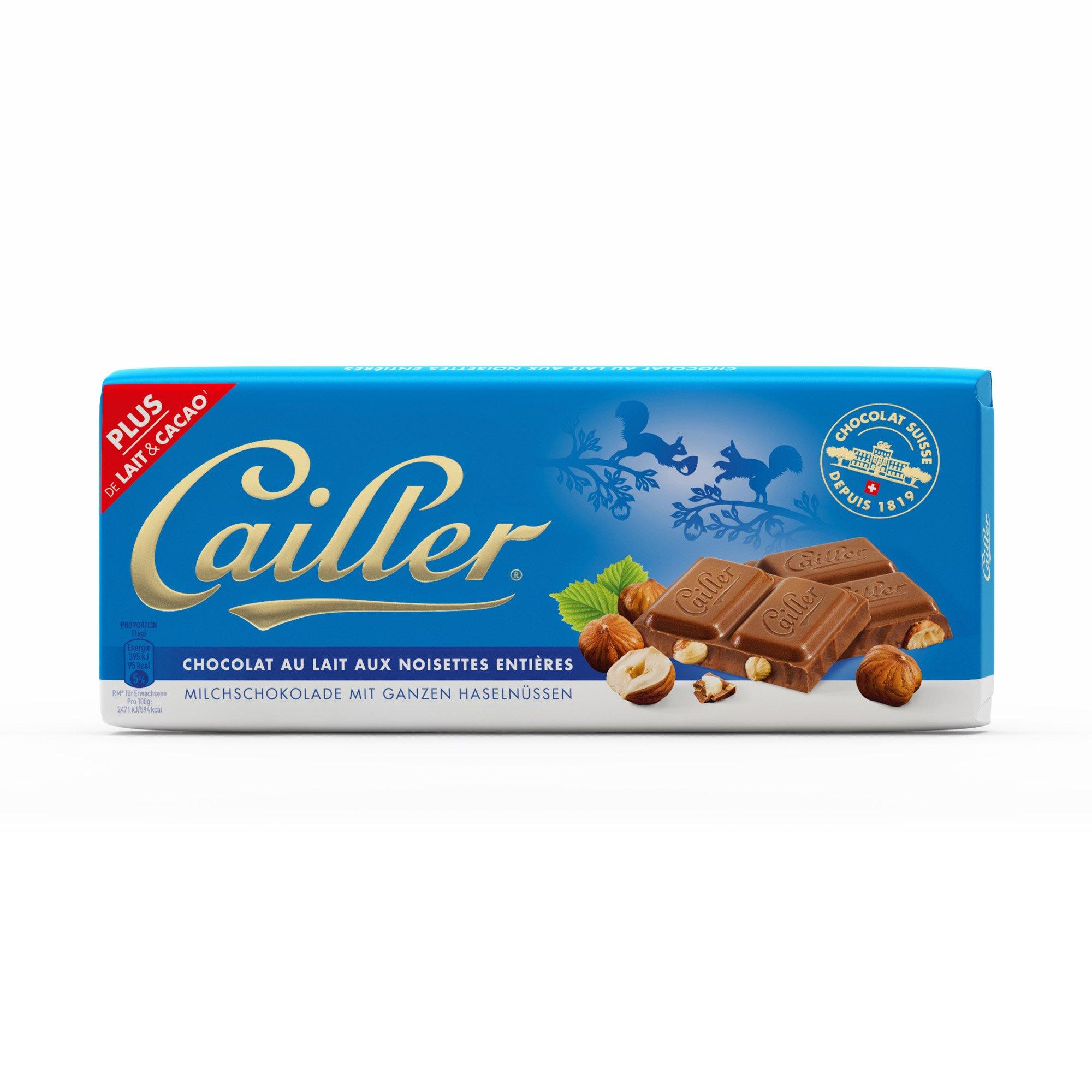 Image of Cailler Milchschokolade mit ganzen Haselnüssen - g#54/100 g