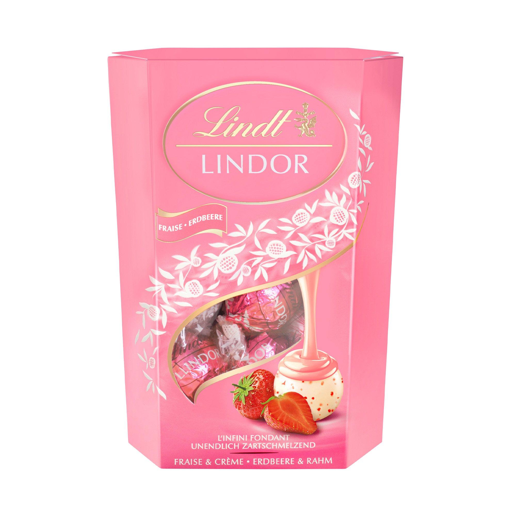 Lindt PERMANENT / M-DAY Lindor Erdbeere und Rahm | online kaufen - MANOR