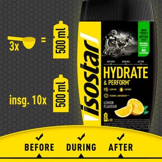 isostar  Hydrate & Perform Lemon 