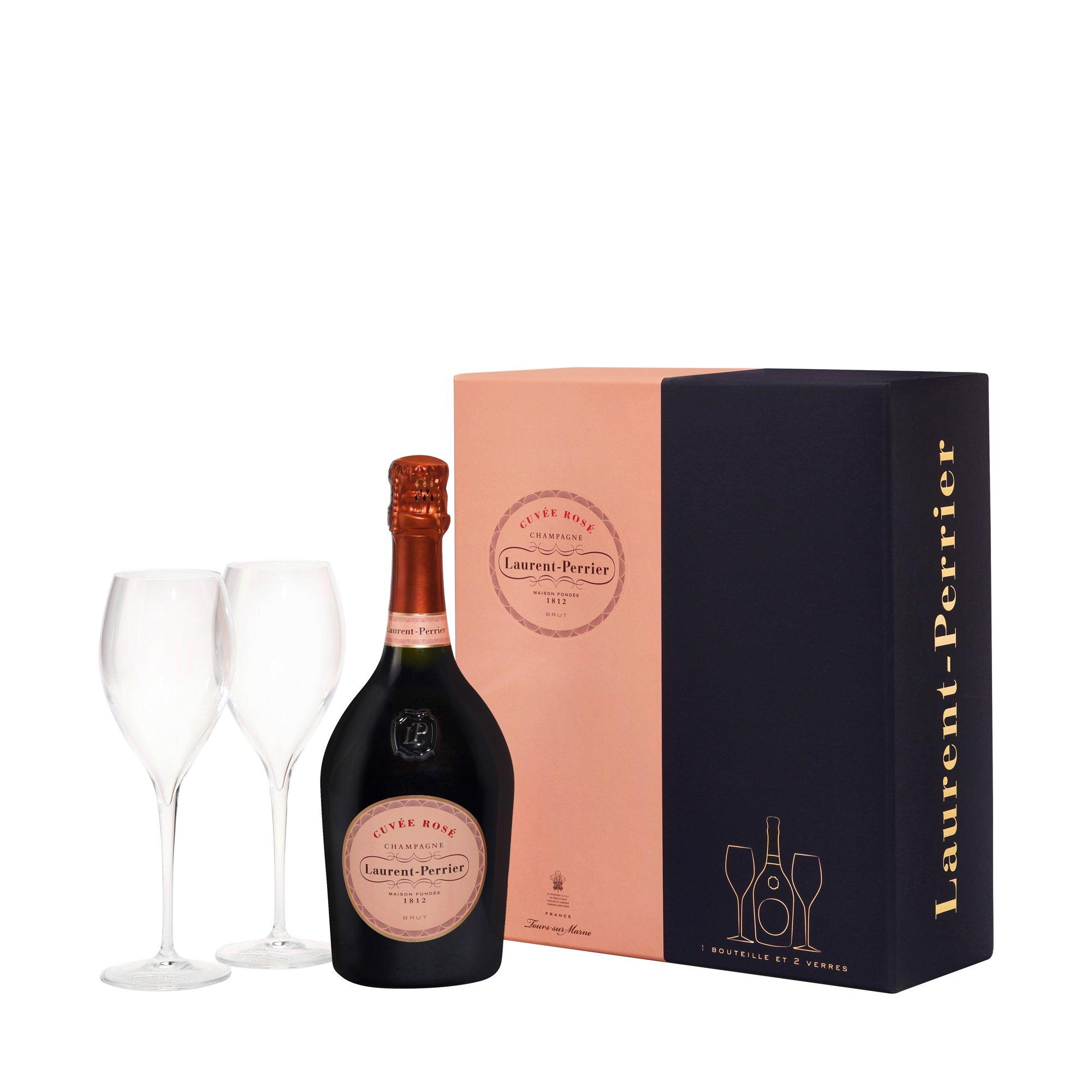 Image of Champagne Laurent-Perrier Cuvée Rosé Brut & 2 Flûtes