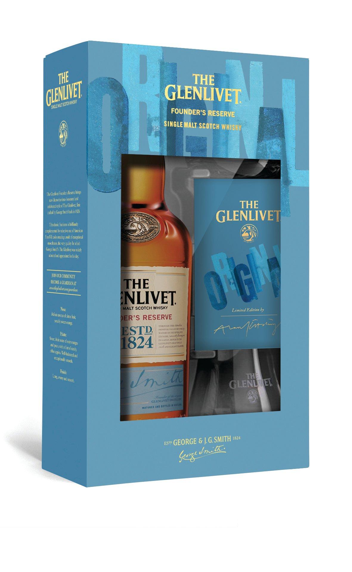 Glenlivet Founder's Reserve + 2 verres  