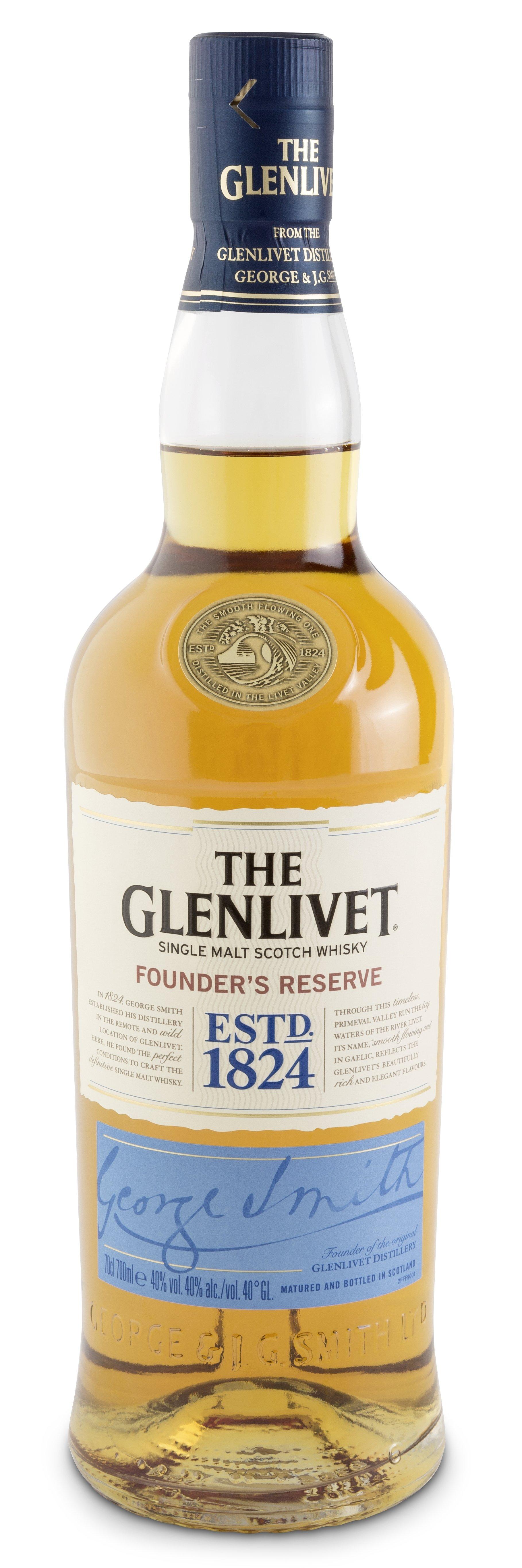 Glenlivet Founder's Reserve + 2 verres  