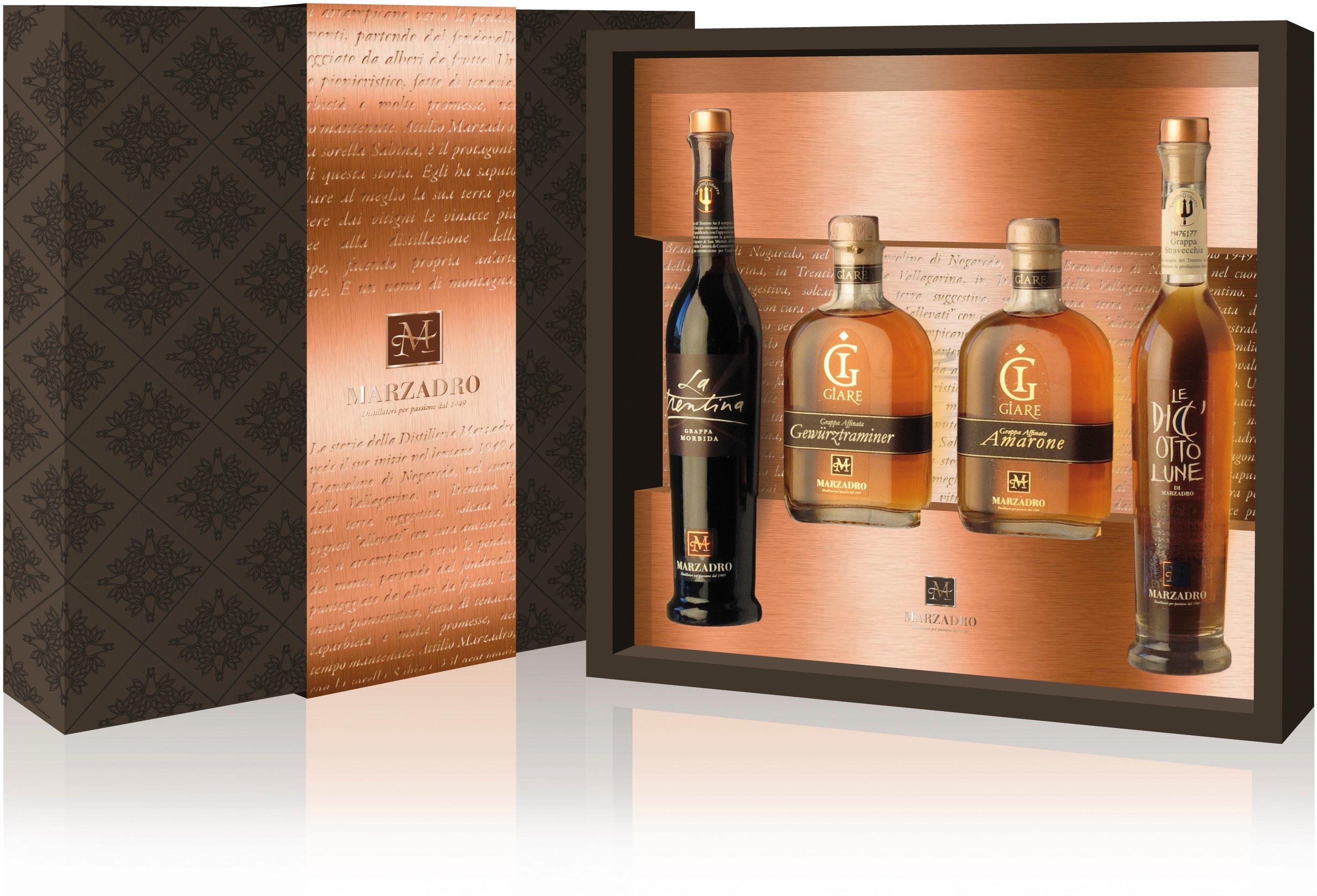 Marzadro Grappa Collezione Allegra 4x20cl  