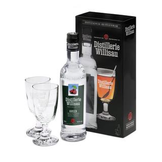 Distillerie Willisau GELÖSCHT Kirsch + 2 bicchieri 