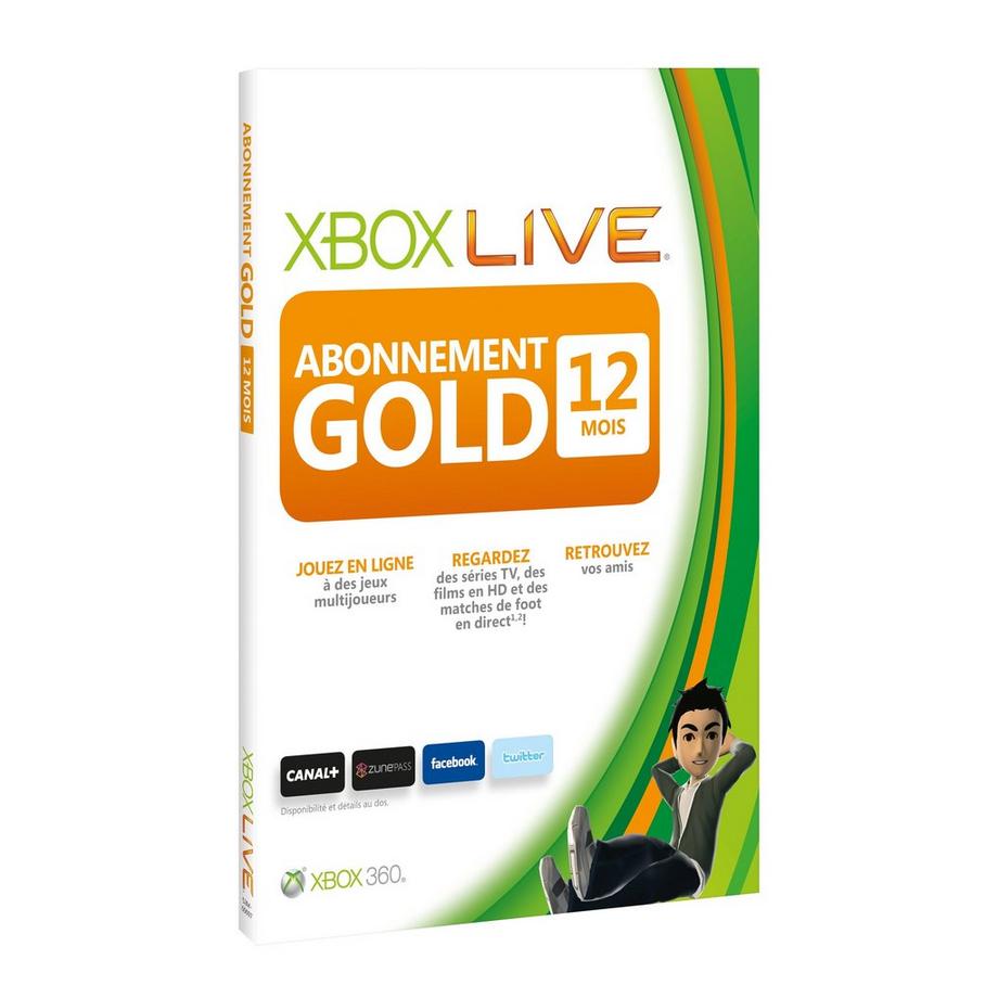 Microsoft  Xbox Live Abonnement 12 Mois d'Or, français 