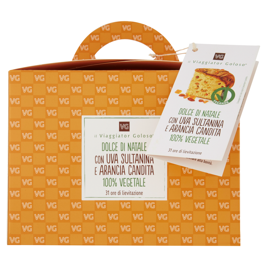 Panettone con uva sultanina e arance candite