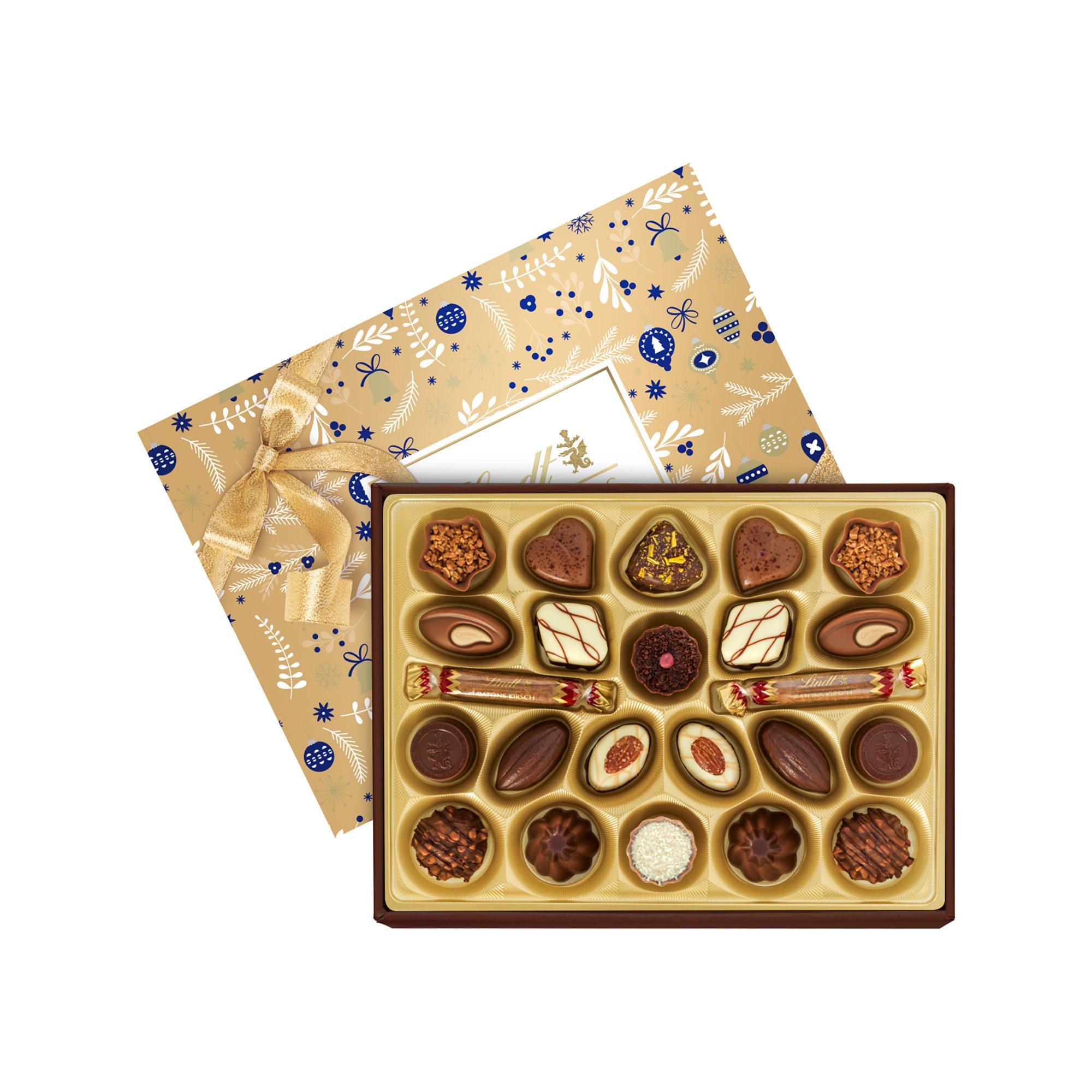 Lindt XMAS Connaisseur Praline Gold & White 