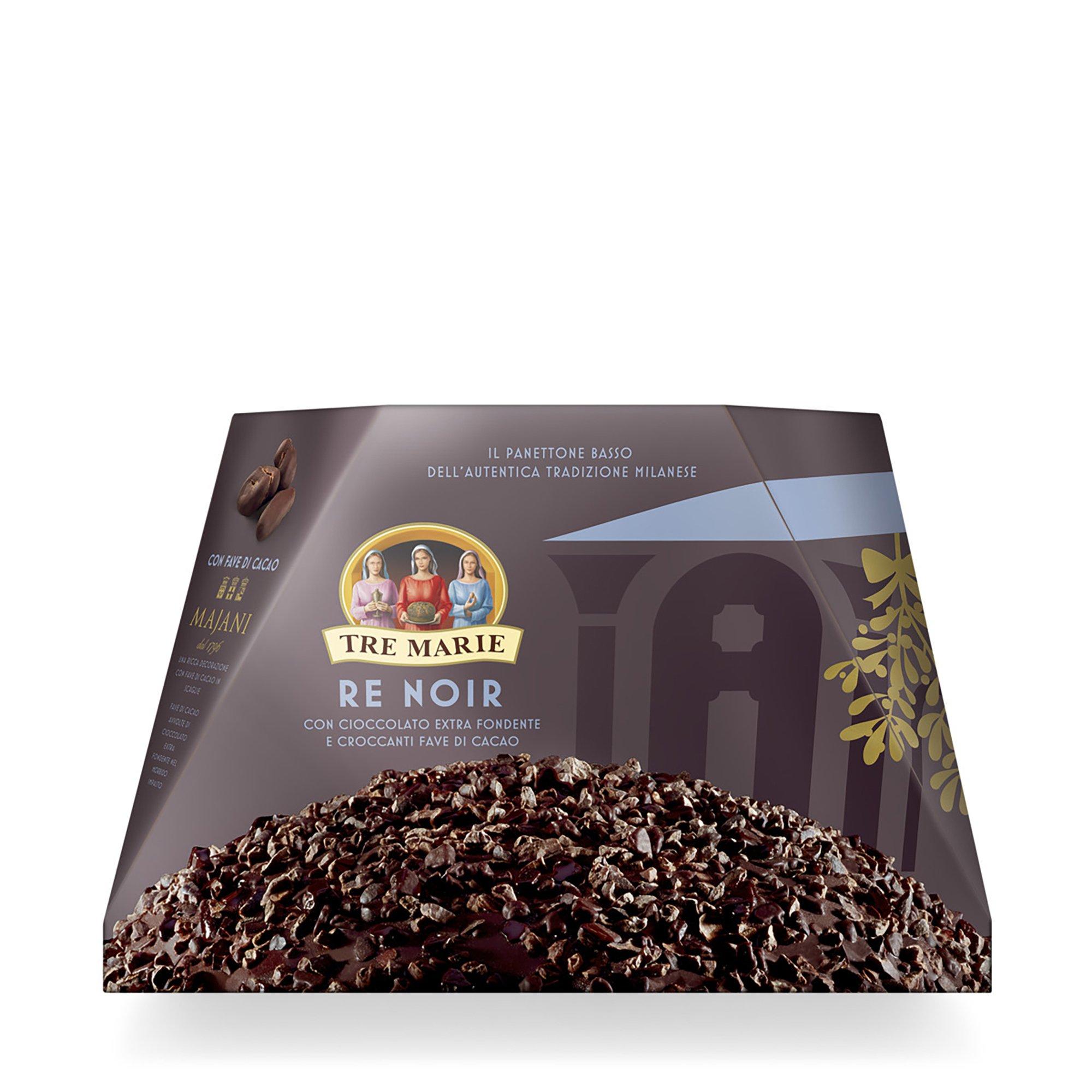 TRE MARIE XMAS Panettone Re Noir mit dunkler Schokolade 