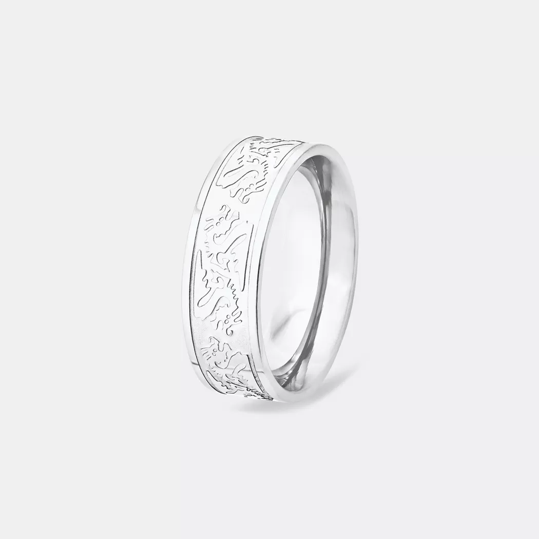 Fingerring AMOR "9834310, 9834327, 9834358, 9834365, 9834389" Gr. 19,5, silber (edelstahlfarben), Fingerringe, Herren, 19,5, Edelstahl, 7mm, Fingerring
