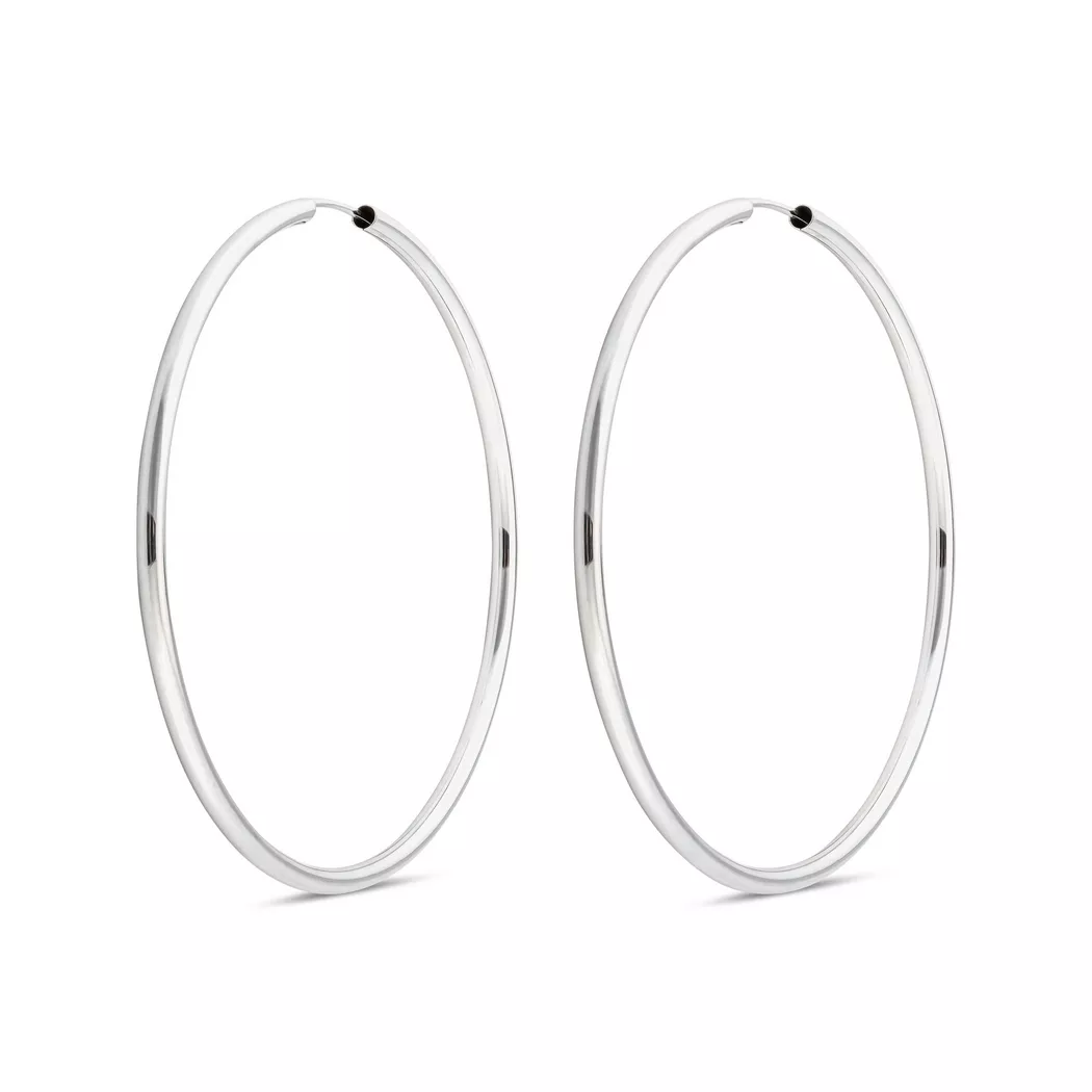 Paar Creolen AMOR "2026224", silber (silberfarben), Ohrringe, Damen, 42mm, Silber 925 (Sterlingsilber) 4