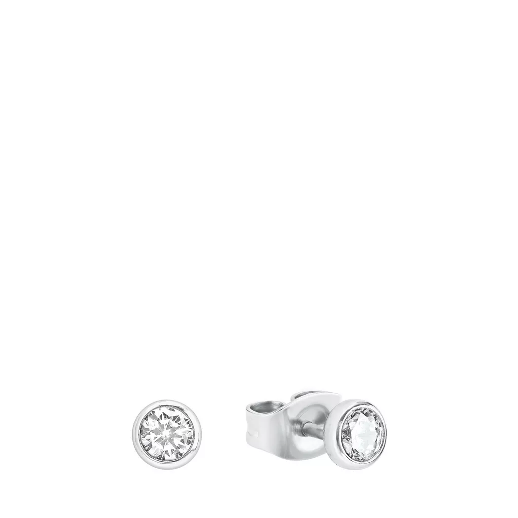 Paar Ohrstecker AMOR "9062133", bunt (silberfarben, weiß, kristallweiß), Ohrringe, Damen, 3mm, Silber 925 (Sterlingsilber), Made in Germany - mit Zirkonia (synth.) 8