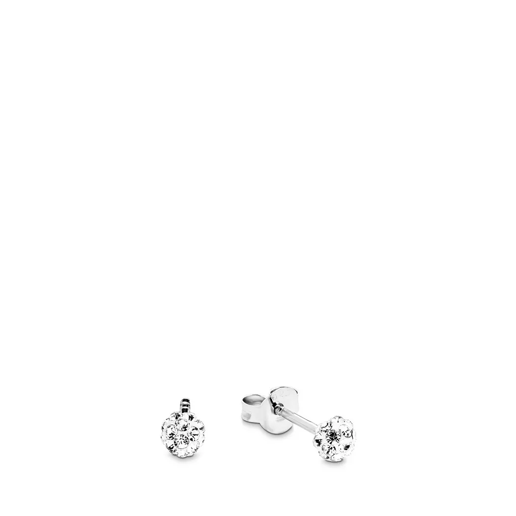 Paar Ohrstecker AMOR "9062133", bunt (silberfarben, weiß, kristallweiß), Ohrringe, Damen, 3mm, Silber 925 (Sterlingsilber), Made in Germany - mit Zirkonia (synth.)