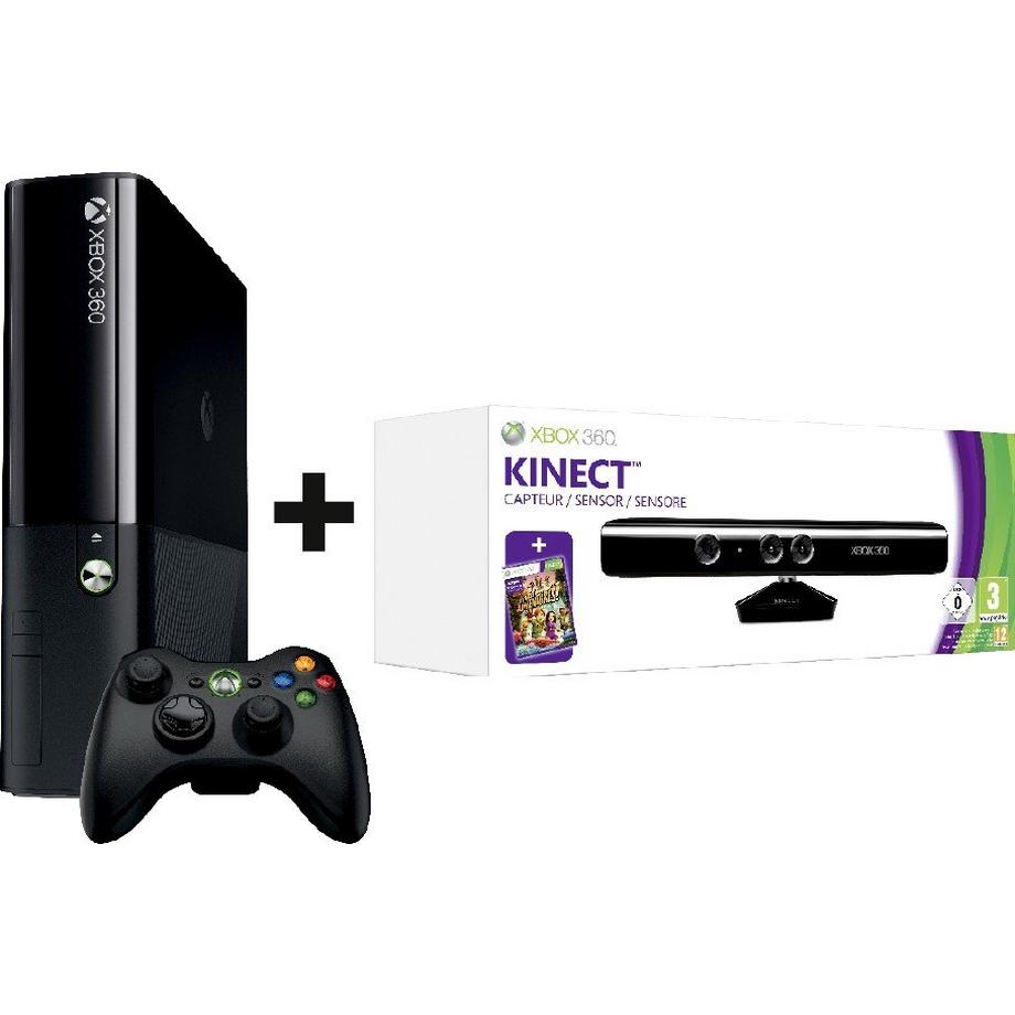   Xbox 360 4GB Black + Kinect Sensor 