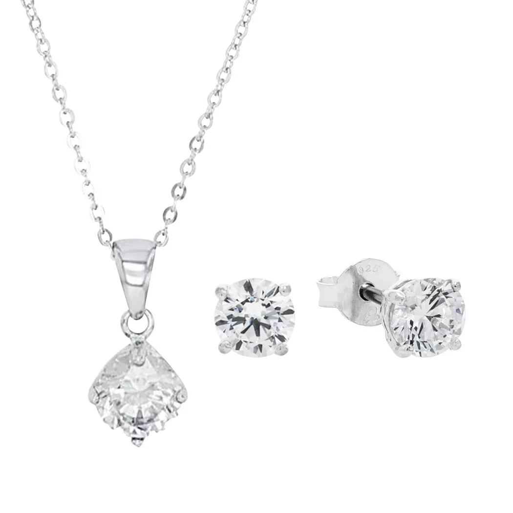 Amor - Set Collier/Ohrschmuck, 50 CM, Silber