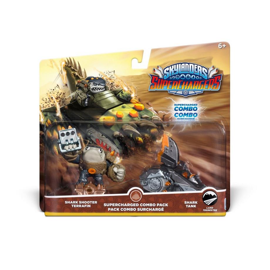 Skylanders Superchargers Dual Pack 1 Shark Shooter Terrafin, Shark Tank, PS4, PS3, Xbox One, Xbox 360, Wii U, Wii, 3DS, PC, de/fr/it/en
