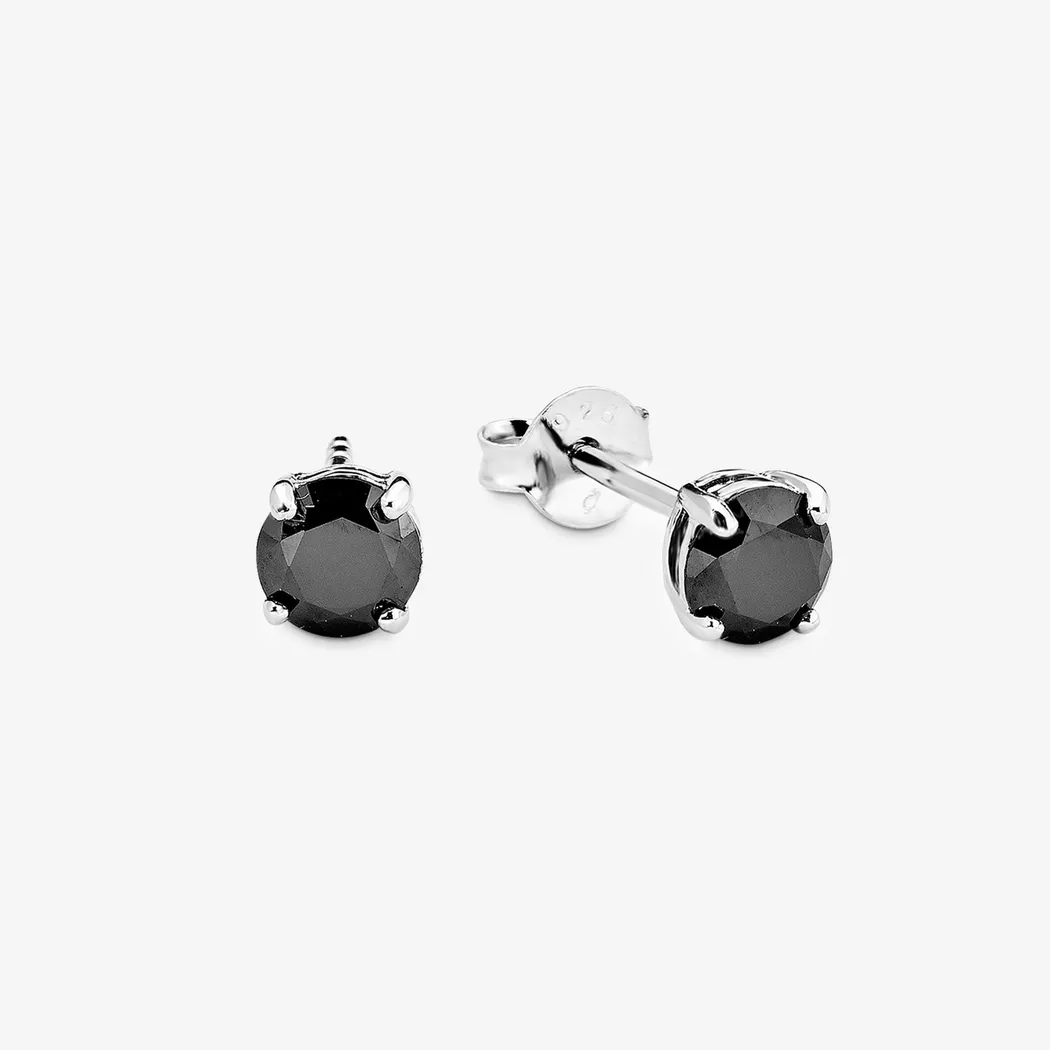 Paar Ohrstecker AMOR "Sterne", bunt (silberfarben, weiß, kristallweiß), Ohrringe, Damen, 8mm, Silber 925 (Sterlingsilber), mit Zirkonia (synth.) 7