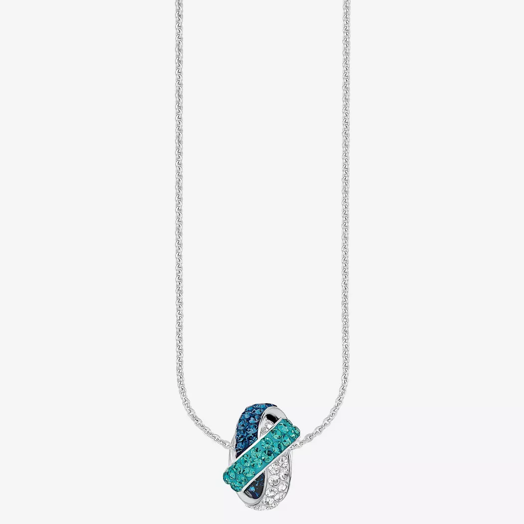 Kette mit Anhänger AMOR "Infinity / Unendlichkeitsschleife", silber (silber, 925), Halsketten, Damen, Silber 925 (Sterlingsilber), L: 45 B: 1mm, mit Zirkonia (synth.), B:1mm 6