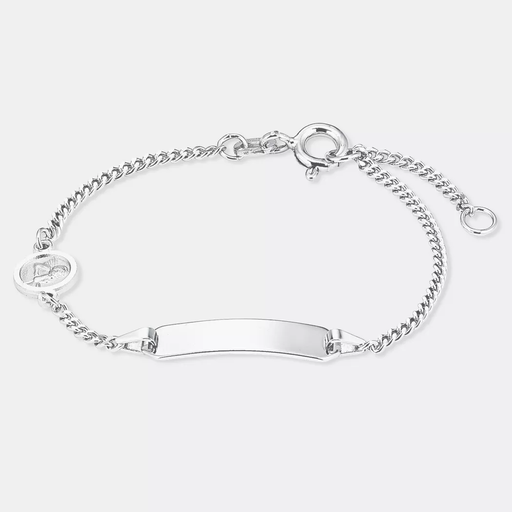 Silberarmband AMOR "Schutzengel/Herz", silber (silberfarben), Armbänder, Mädchen, 14cm, Silber 925 (Sterlingsilber), Silberarmband, Made in Germany 3