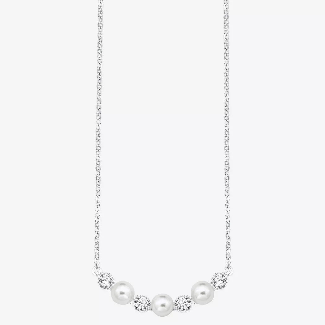 Kette mit Anhänger AMOR "Infinity / Unendlichkeitsschleife", silber (silber, 925), Halsketten, Damen, Silber 925 (Sterlingsilber), L: 45 B: 1mm, mit Zirkonia (synth.), B:1mm 2