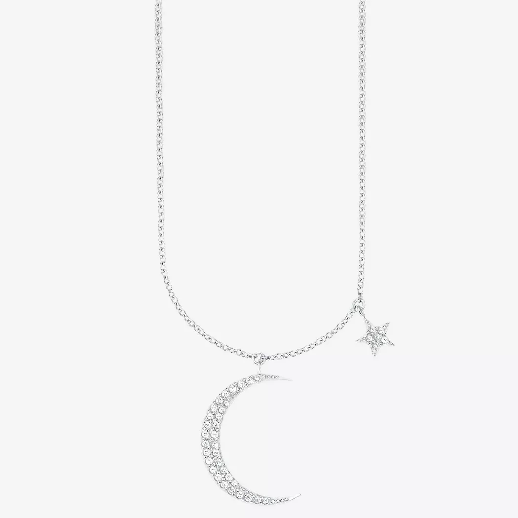 Kette mit Anhänger AMOR "Herz", silber (silberfarben), Halsketten, Damen, Silber 925 (Sterlingsilber), L: 42, mit Zirkonia (synth.) 5