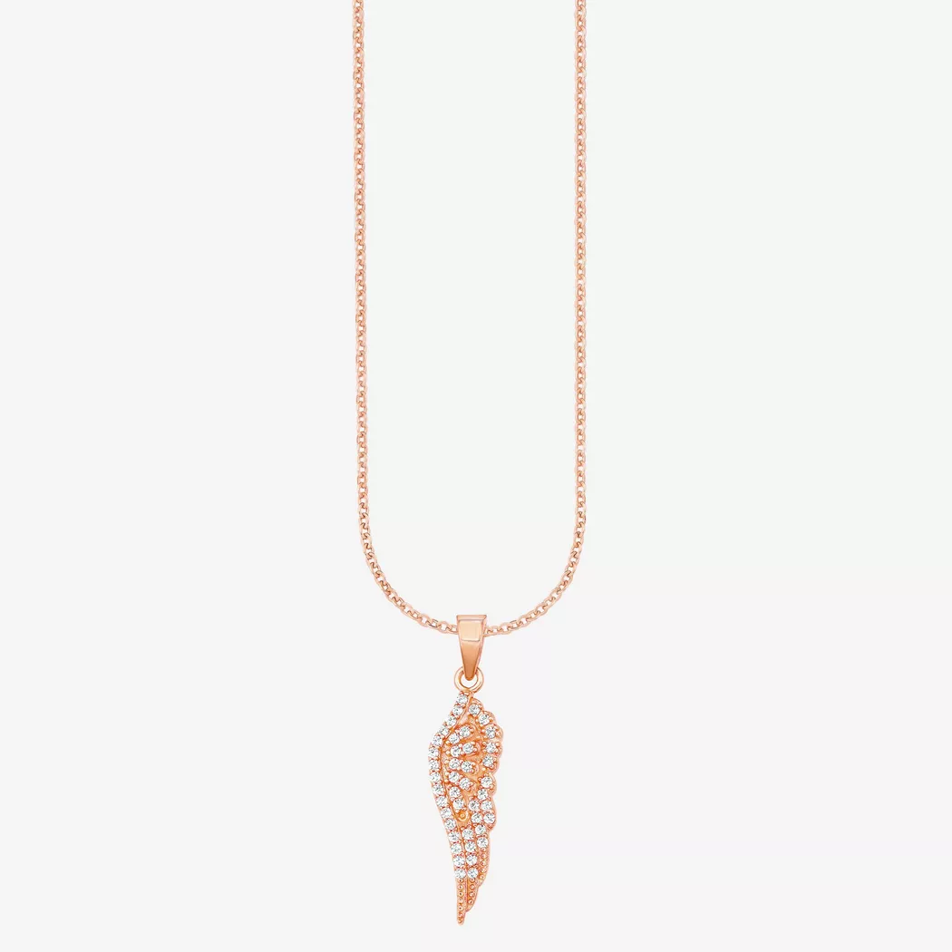 Kette und Anhänger Set AMOR "Lebensbaum/Taube", rosa (silber, 925, roségoldfarben, kristallweiß), Schmuck_Sets, Damen, Silber 925 (Sterlingsilber), mit Zirkonia (synth.) 6