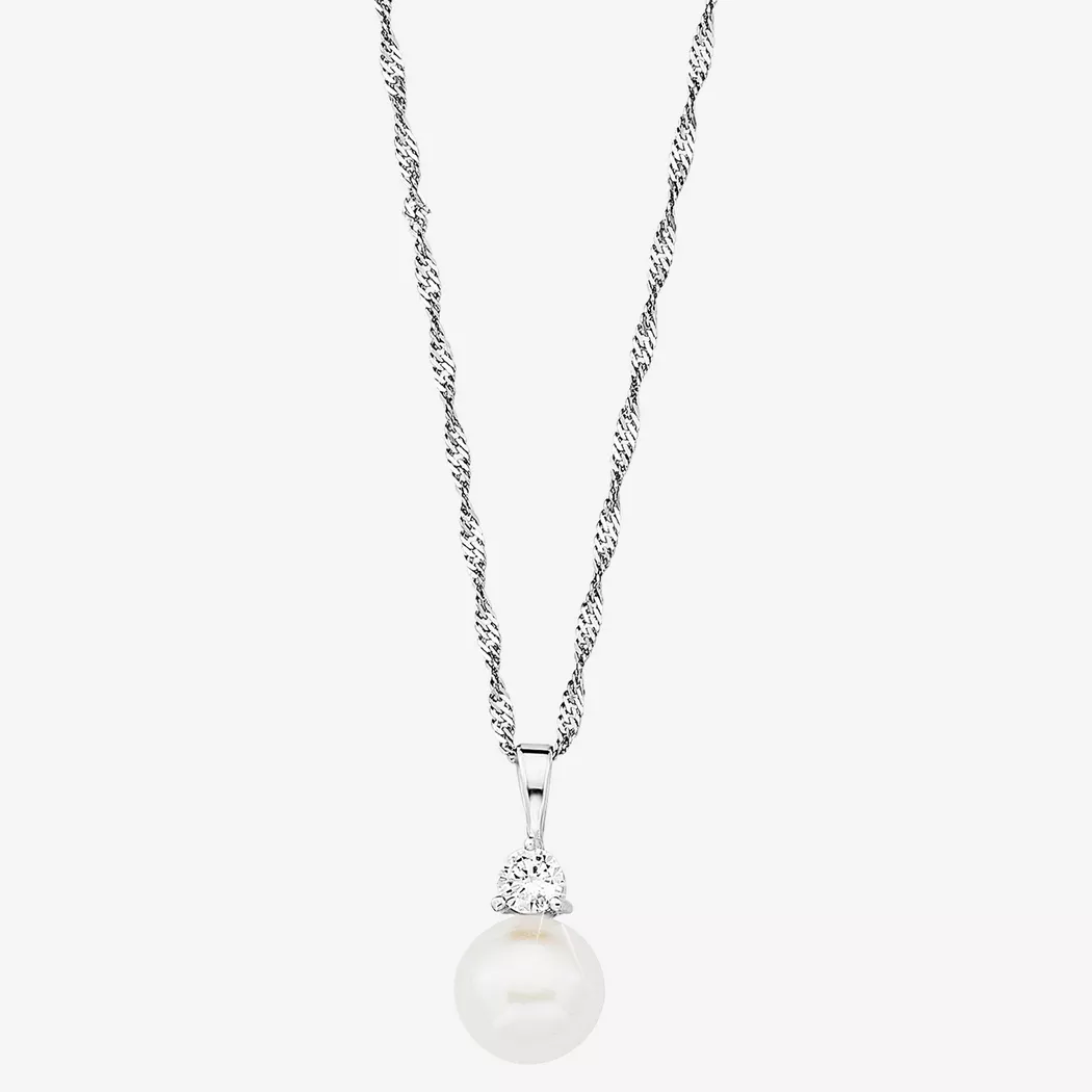 Kette mit Anhänger AMOR "Infinity / Unendlichkeitsschleife", silber (silber, 925), Halsketten, Damen, Silber 925 (Sterlingsilber), L: 45 B: 1mm, mit Zirkonia (synth.), B:1mm 4