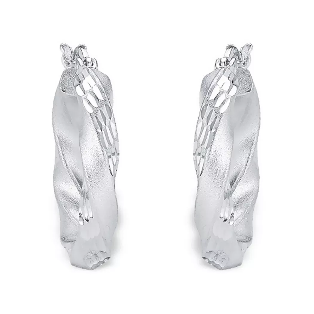 Paar Creolen AMOR "2026224", silber (silberfarben), Ohrringe, Damen, 42mm, Silber 925 (Sterlingsilber) 8