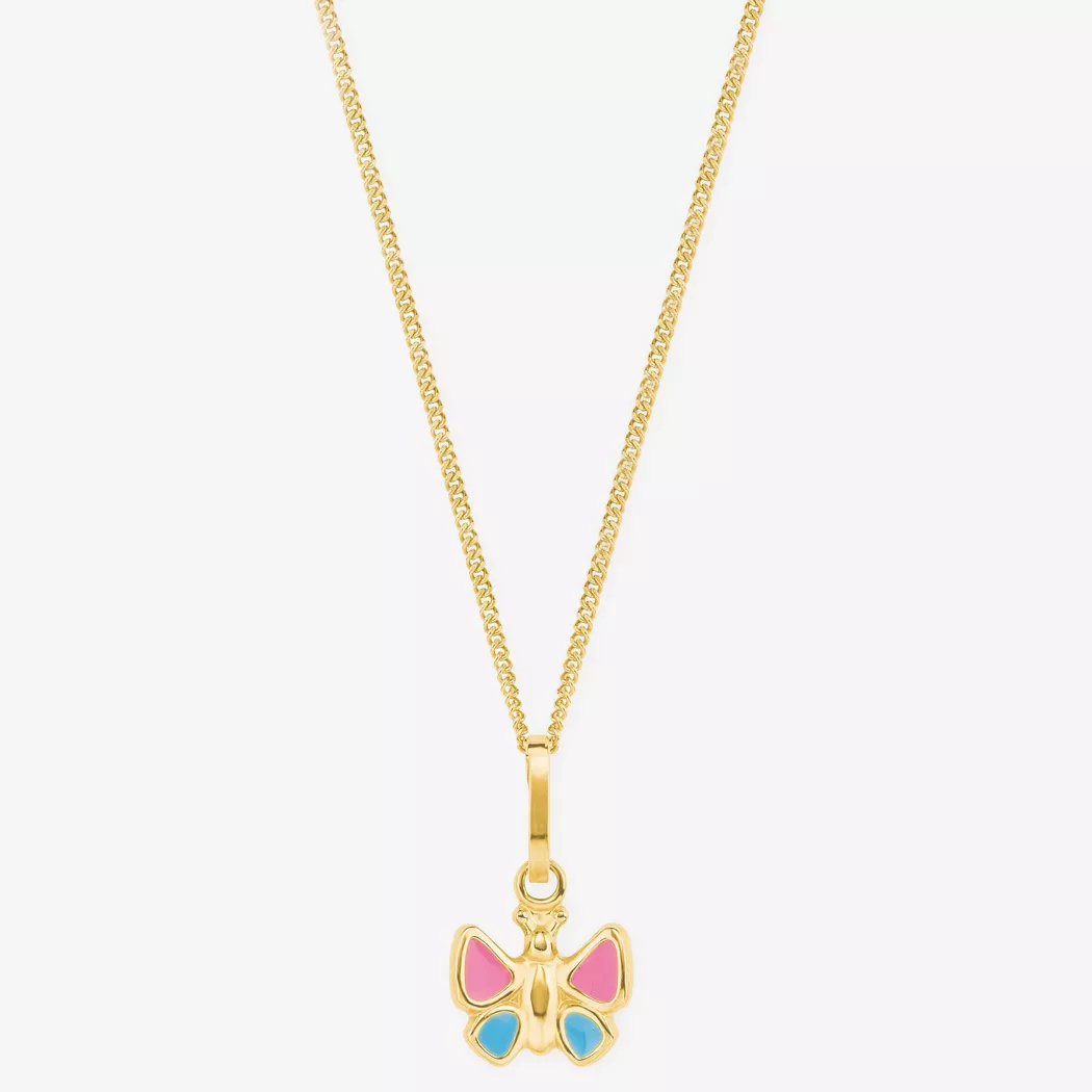 Amor - Halskette mit Anhänger, 38cm, Gelbgold 2