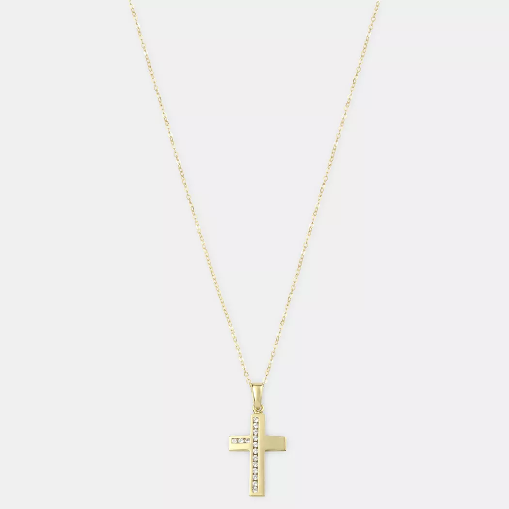 Kette mit Anhänger AMOR "Blütenranke", blau (gelbgoldfarben, kristallweißgoldfarben, kristallweiß, blau), Halsketten, Damen, Gelbgold 375 Weißgold 375, L: 45, Gelbgold 375, Weißgold 375, mit Zirkonia (synth.) 4