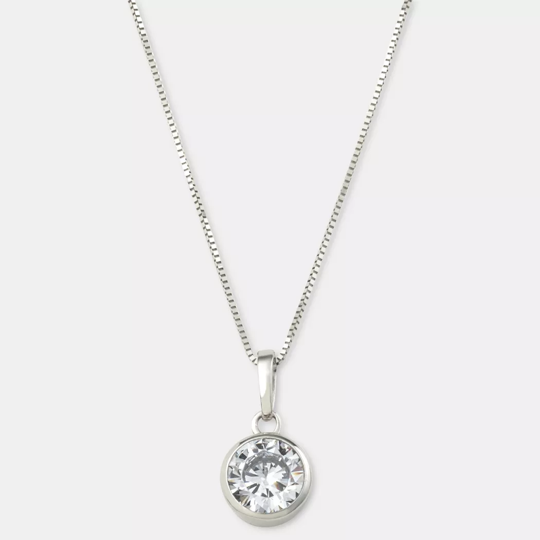 Kette mit Anhänger AMOR "Blütenranke", blau (gelbgoldfarben, kristallweißgoldfarben, kristallweiß, blau), Halsketten, Damen, Gelbgold 375 Weißgold 375, L: 45, Gelbgold 375, Weißgold 375, mit Zirkonia (synth.) 6