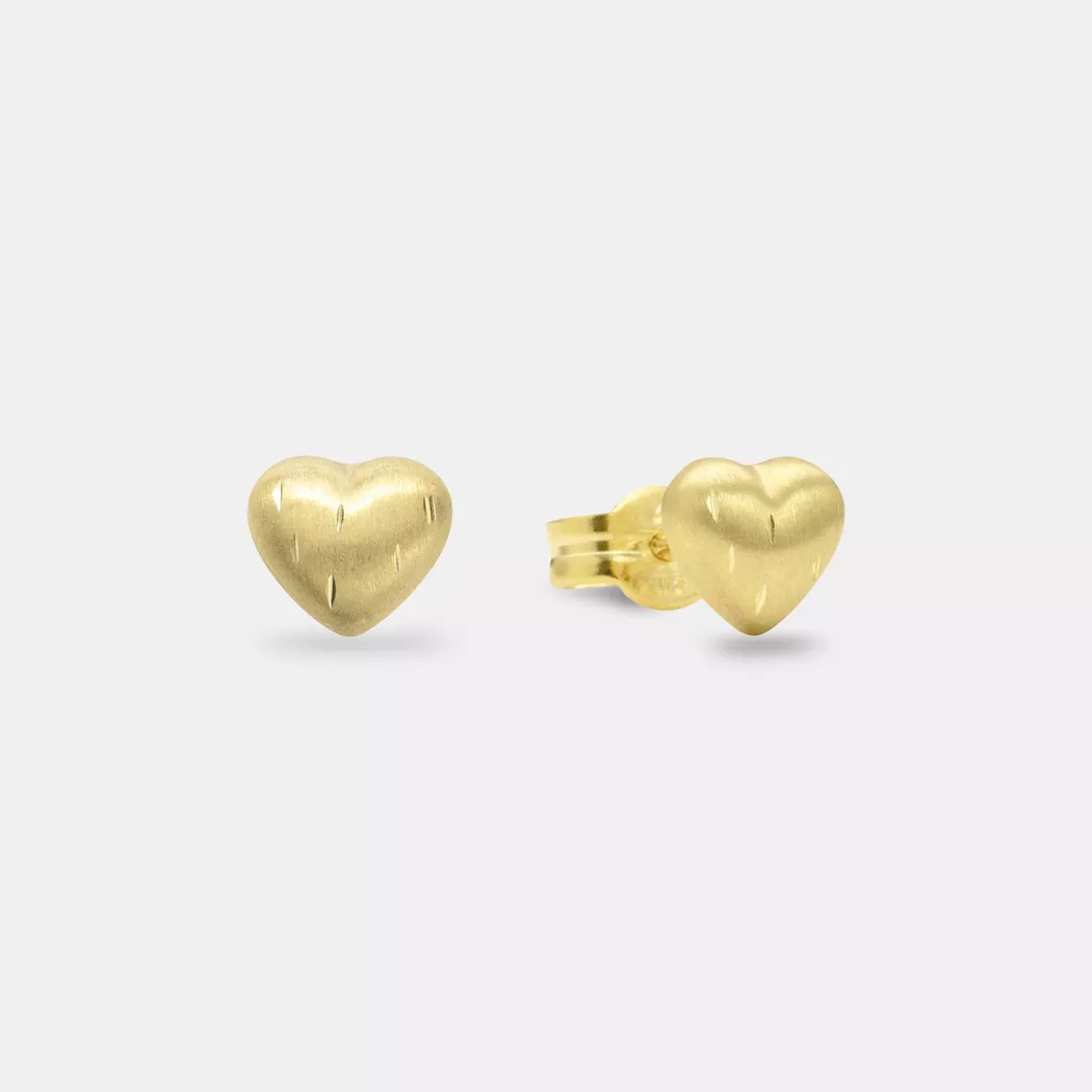 Paar Ohrstecker AMOR "2013849", gold (gelbgoldfarben), Ohrringe, Damen, 4mm, Gelbgold 375, Made in Germany 2