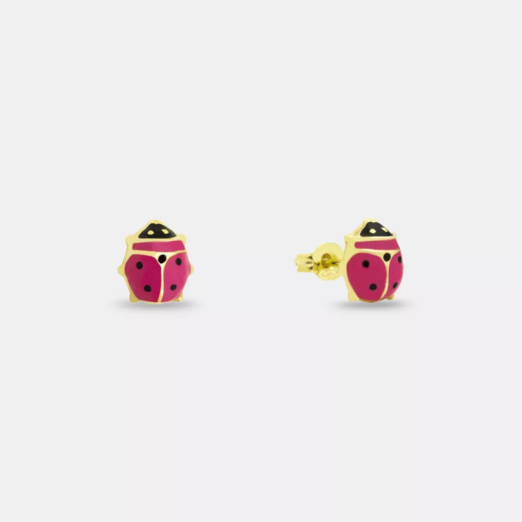 Paar Ohrstecker AMOR "Blüten", rosa (gelbgoldfarben, weißgoldfarben, roségoldfarben), Ohrringe, Damen, 10mm, Gelbgold 375 Roségold 375 Weißgold 375, Gelbgold 375, Roségold 375, Weißgold 375 9