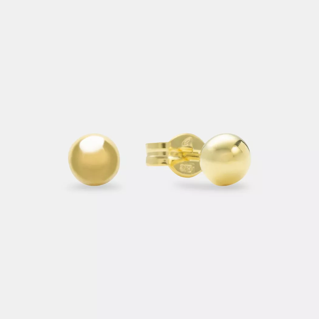 Paar Ohrstecker AMOR "2013849", gold (gelbgoldfarben), Ohrringe, Damen, 4mm, Gelbgold 375, Made in Germany