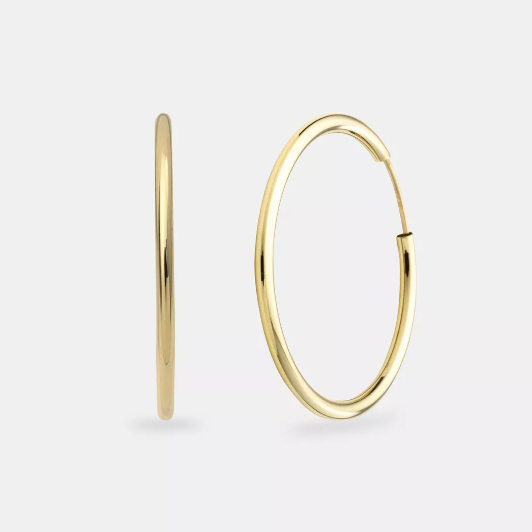 Paar Creolen AMOR "2013680", gold (gelbgoldfarben), Ohrringe, Damen, 25mm, Gelbgold 375, Made in Germany 4